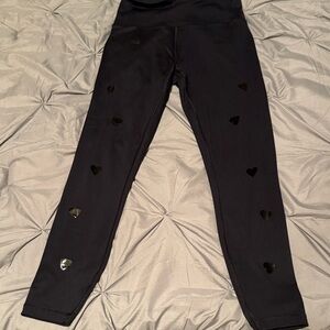 Victoria's Secret women’s Black Heart Leggings size small